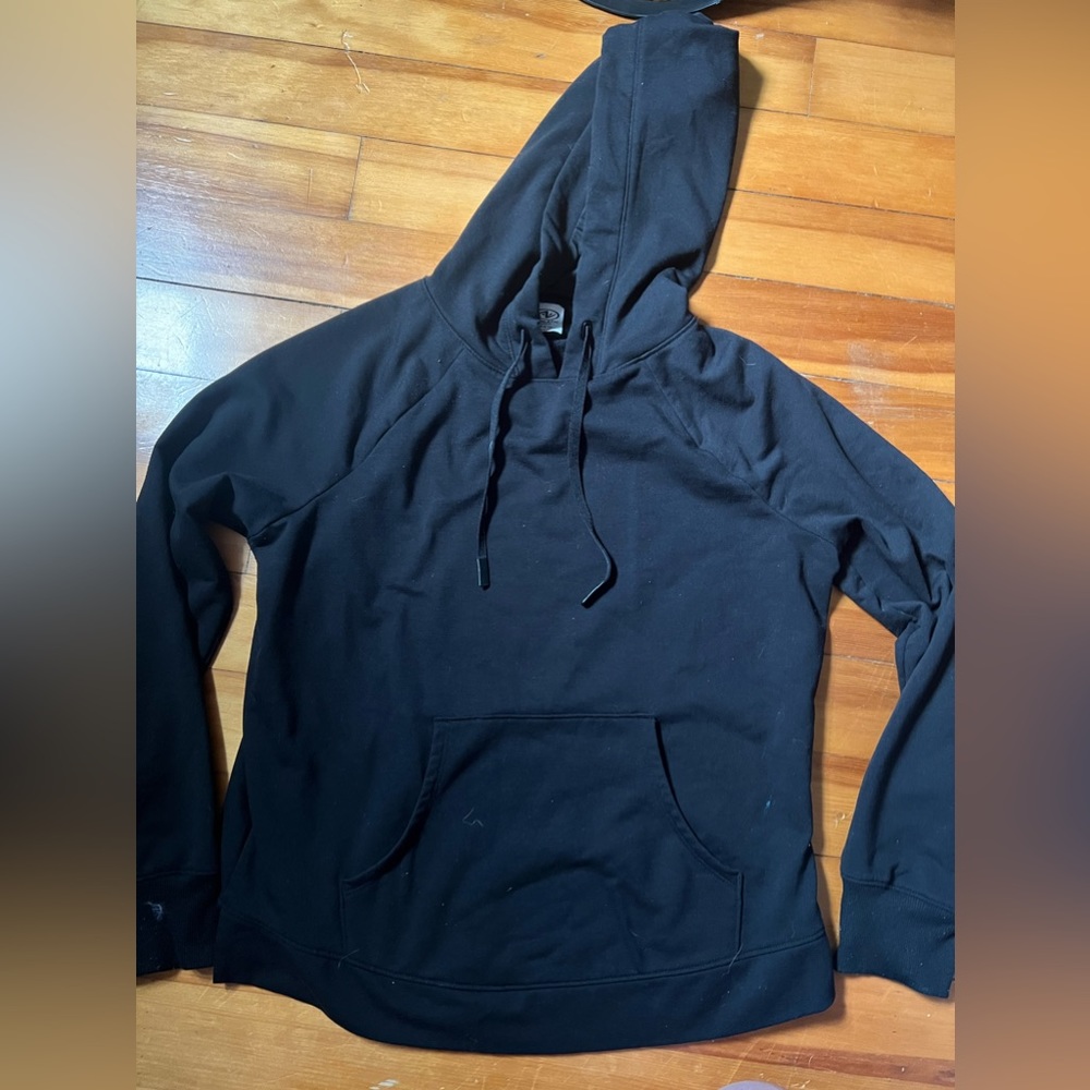 Black draw string sweatshirt